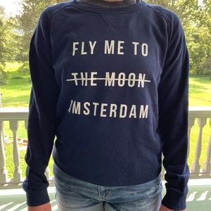 Cute Navy Blue Sweatshirt size Medium